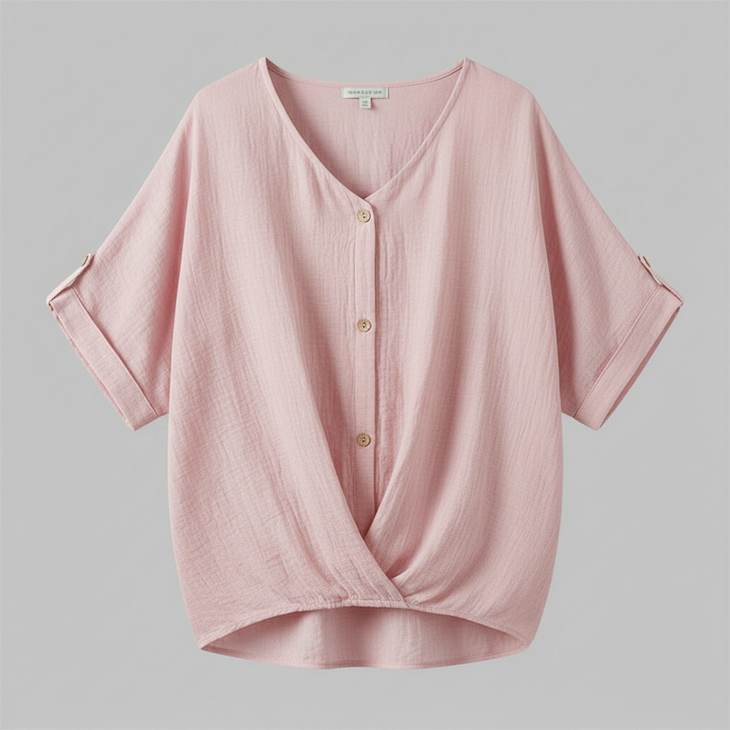Elegant V-Neck Women's Blouse | Long Sleeve Top
