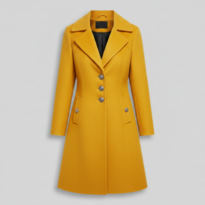 Elegant Wool Trench Coat | Women's Winter Outerwear