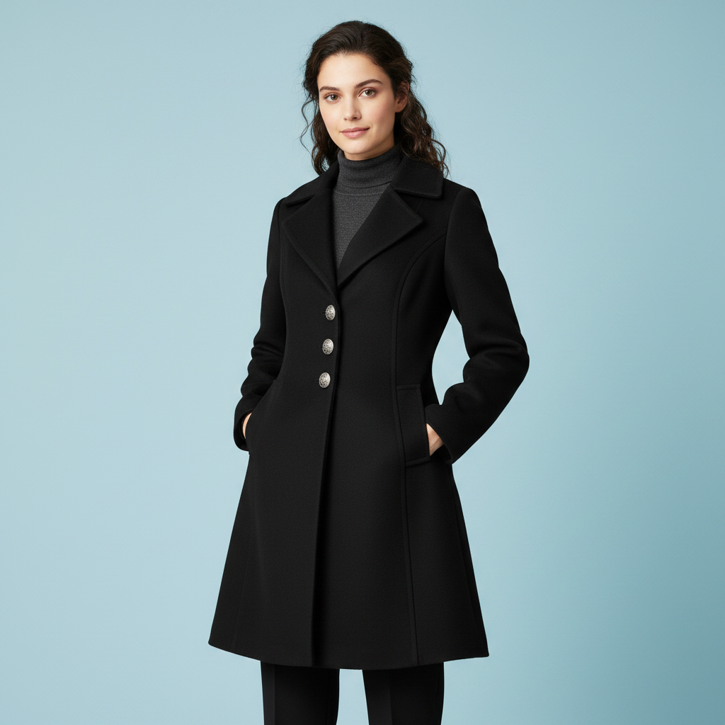 Elegant Wool Trench Coat | Women's Winter Outerwear