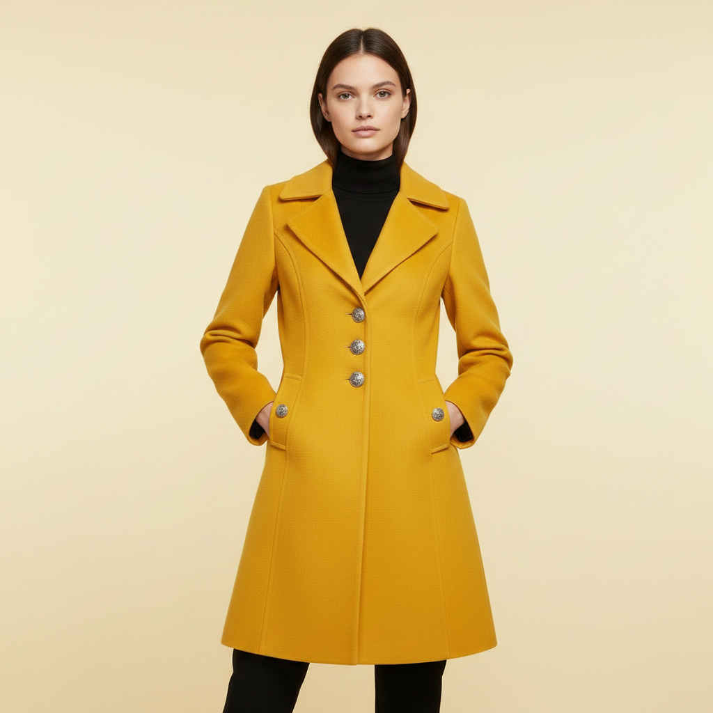 Elegant Wool Trench Coat | Women's Winter Outerwear