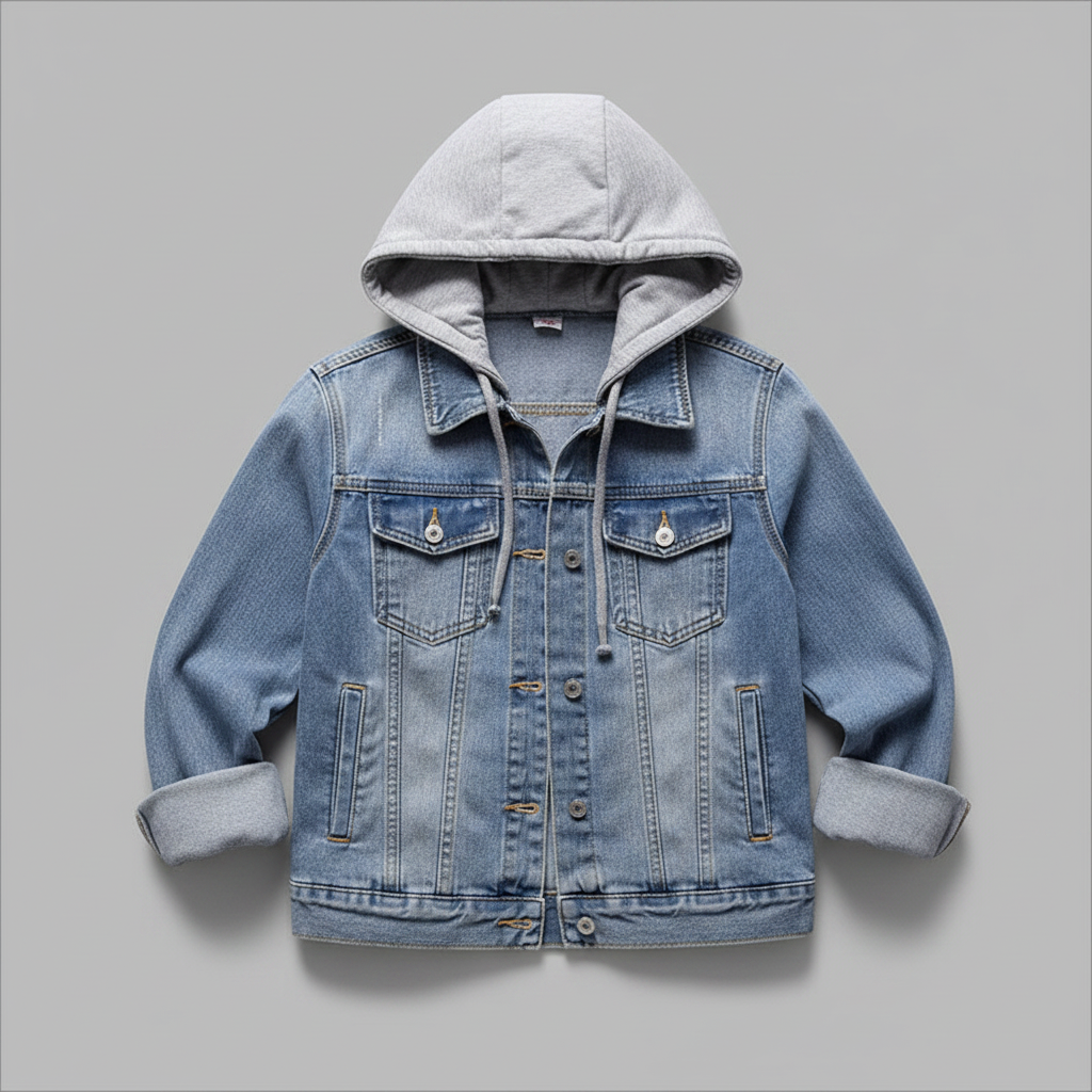 Denim Jacket with Removable Hood | Women's Jacket