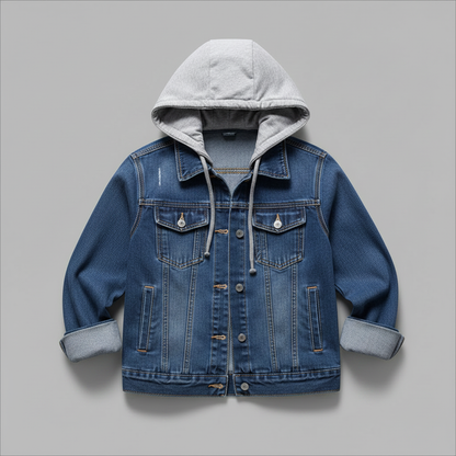 Denim Jacket with Removable Hood | Women's Jacket